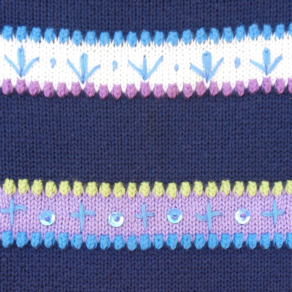 VINTAGE embroidery & sequin detail sweater - Picture 6 of 11